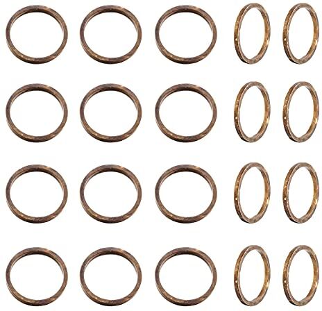 PH PandaHall PandaHall Anelli di collegamento in ottone, 100 pezzi, in bronzo antico, 10 x 1 mm, con connettori a cerchio rotondi, anelli di collegamento in metallo, per fai da te, collane, bracciali, orecchini