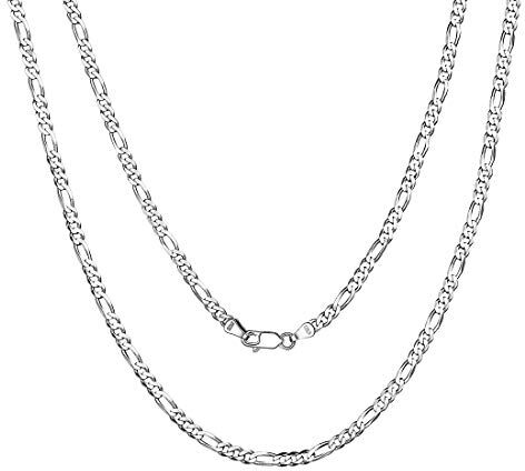 ChicSilver Catenina in Argento 925 Uomo Collana di Ricambio per Pendente Cindolo, con Confezione Spessore 3mm Lunghezza 56cm