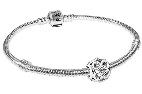 Pandora Bracciale , Starter Set infinito 08051 e Argento, colore: argento, cod.