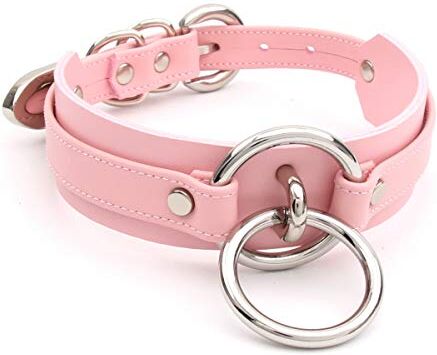 lalatia Girocollo Donna O Ring Choker Collana in Ecopelle (Rosa Argento)