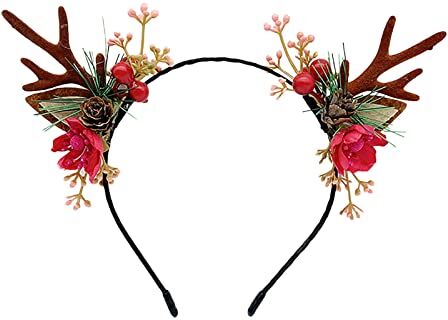 Generic 1 PZ Mori Antlers Fiore Accessori Per Capelli Di Natale Copricapo Fascia Creativo Dolce Carino Del Fumetto Fascia Pjf055