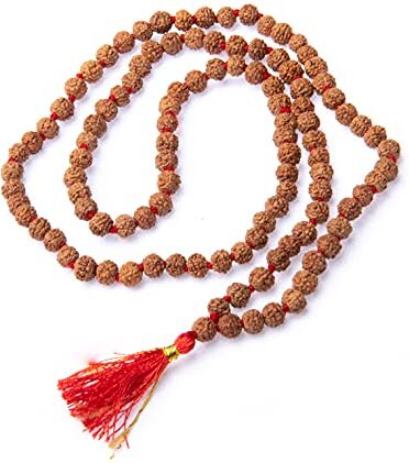 Wonder Care Autentico Rudraksh Mala con rosario Mukhi Veri semi di Rudraksha himalayano, Ornamento religioso, Rosario Japa Mala Collana Importato dal Nepal, Unisex