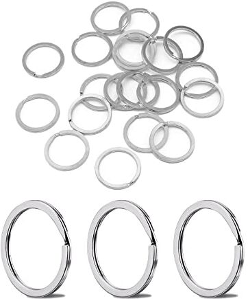 XPEX 40pcs 25mm mini anelli di salto divisi con doppio anello piccoli connettori ad anello in metallo per gioielli collana bracciale orecchini ornamento artigianale e arte fai da te