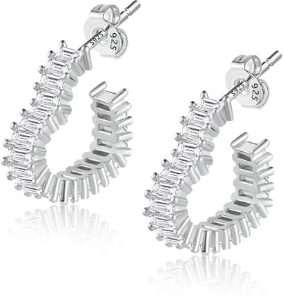 Ash Orecchini in argento sterling 925, collezione di orecchini a forma di cuore, argento sterling ipoallergenico, adatto a ragazze e donne, miglior regalo