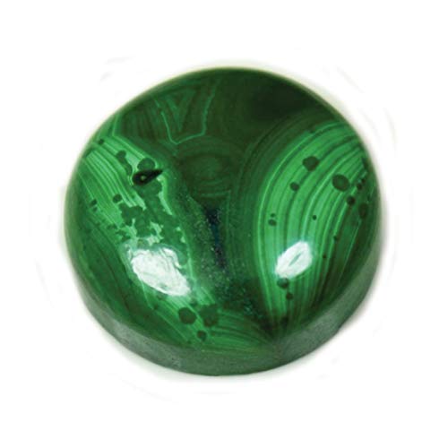 CaratYogi 19X19 MM Dimensioni Real Malachite pietra rotonda forma verde Cabochon Flatback all'ingrosso pietra preziosa allentata
