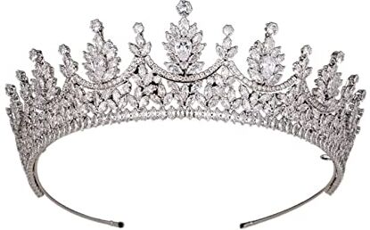 ARTSIM Fascia for capelli Tiara e corona New Gorgeous Vintage Ladies Accessori for capelli da sposa da sposa, colore del metallo: oro bianco) (Color : Nero, Size : 25mm)