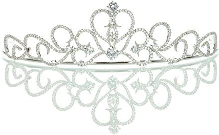 Shmily Premium zirconi Diadem Tiara cerchietto Matrimonio Sposa Gioielli Capelli Gioielli Argento Nuovo