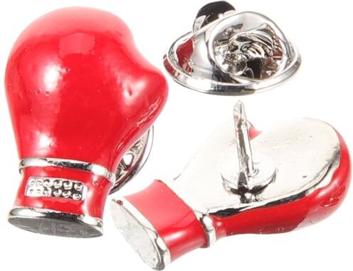 Holibanna 2 Pz medaglia sportiva perni decorativi spilla spilla guantoni boxe sottoguanti boxe arredamento regalo spilla gioielli di moda per uomo decorare tuta da boxe spillo rosso