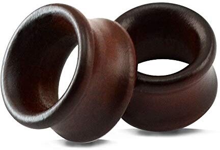 ZeSen Jewelry Orecchini Legno Naturale Marrone Dilatatori Orecchio Vecchio Stile Plug Orecchio Tromba Dilatatori per Uomini e Donne