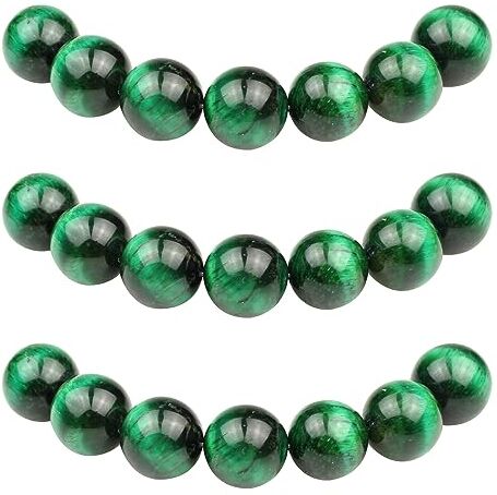 MJDCB 60 pezzi 6mm Occhio Tigre Verde Sciolto Perline in Pietra Semipreziose Naturale per Creazione Braccialetti Collane e Gioielli Pietre Dure per Bigiotteria Fai Da Te Rotonde