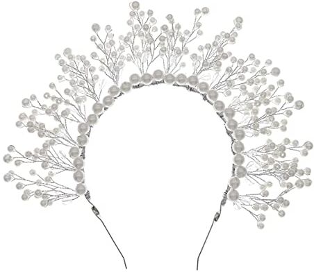 Ipetboom Cerchietto con di perle hair charms hair jewelry arredamento decorativa fornitura decorativa della lussuoso copricapo perla decorare sposa per