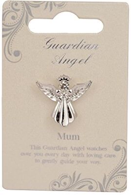 Guardian Angel Spilla a forma di angelo custode per mamma, idea regalo, colore: argento, taglia unica