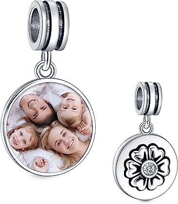 NINGAN 925 argento sterling charm personalizzato foto bambino foto braccialetto collana ciondolo per signore Gioielli regalo