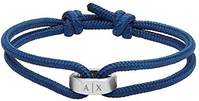 Armani Bracciale Da Uomo, Lunghezza: 310mm, Larghezza: 15mm Bracciale In Corda Blu,