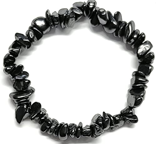 Generico ALCHIMIA- Bracciale chip Shungite naturale pietre vere cristalloterapia