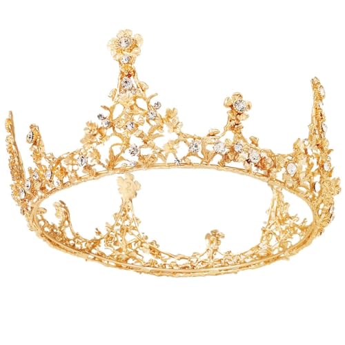 Kapmore Elegante tiara nuziale del fiore: corona del partito del Rhinestone della sposa della principessa delicata