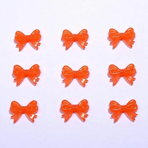 VIOLK Distanziatore Bowknot di colore beige 19MM Fiocco carino Perline in ABS per reparti di creazione di orecchini Ciondoli in ABS Accessorio per creazione di gioielli-Jelly Orange-15mm