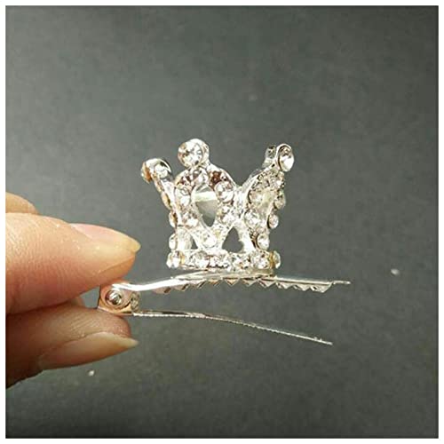 DUnLap Molletta Capelli Carino Crystal Princess Party Crown Corona Tiara Hairpin clip in argento placcato for ladies accessori for capelli Accessori Capelli (Size : Model 11)