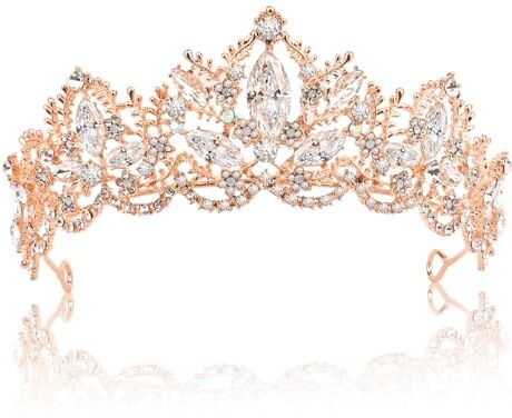 talifoca Cristallo Nozze Corona Donna Ragazze Strass Tiara Zirconi Diadema Principessa Regina Prom Accessori per capelli da sposa per la festa di compleanno Regali