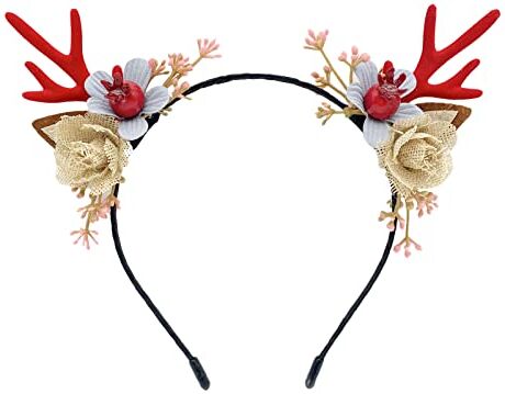 Generic 1 PZ Mori Antlers Fiore Accessori Per Capelli Di Natale Copricapo Fascia Creativo Dolce Carino Del Fumetto Fascia Pjf055