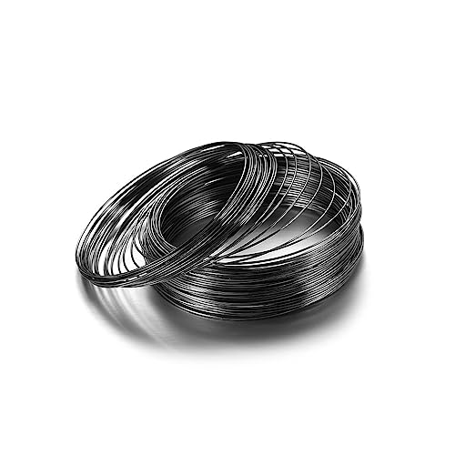 CQSJX 100 loop 0,6 mm argento perlina di memoria anelli di filo di acciaio connettore resistente al bronzo for bracciale gioielli fai da te risultati forniture (Color : E)