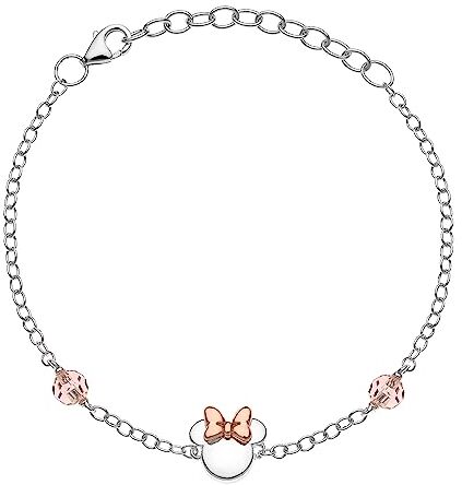 Disney Bracciale Bambine con Minnie Mouse in Argento Sterling, Goielli