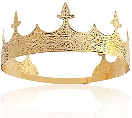 LEEMASING Corona Capelli Gioielli Reale King Diadem Uomini Metallo Grandi Tiaras Per Halloween Costume