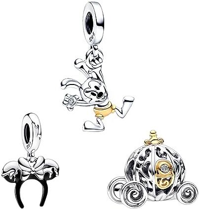 Doyafer 925 sterling silver Charm suit Mitch zucca ciondolo Pearl Lady Charm braccialetto collana regalo di compleanno 3/confezione