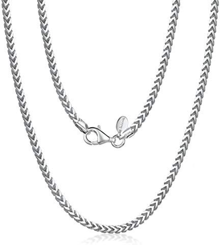 Amberta Collana da Uomo in Argento Sterling 925: Collana Uomo 50 cm