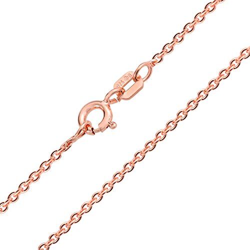 Bling Jewelry Semplice Catenina Rolo In Argento Sterling Placcata Oro Rosa Sottile Di 2 MM Per Donne Di 24 Pollici