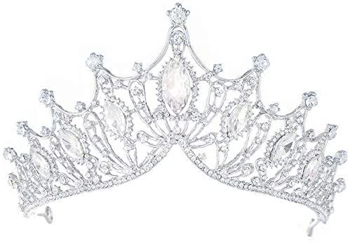 MZSX Corona Tiara, Sposa Principessa Donna Bambina, corona con strass, Bridal Birthday Party, accessori per capelli da donna, Bridal Birthday Party, Dresses Pageants Princess Decorazione. Oro rosa