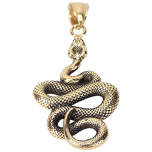 Tiiyee Ciondoli a forma di serpente, pendenti con cerniera di ricambio Accessori per vestiti Creazione di gioielli Forniture in metallo dorato per borse da giacca