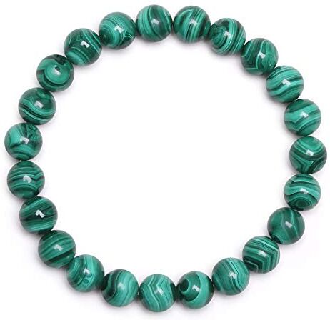 J.Fée Bracciale Malachite, Bracciale Uomo Donna Elastico da Vere 8mm Pietre Preziose Naturali Reiki Regalo Donna Uomo Natale di Bracciale Idea Regalo Di Compleanno Originale Diffusore Di Energia Equilibrio