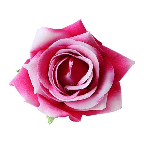 Kingke Ankexin Spilla da donna, in velluto, a forma di rosa, con fiore artificiale