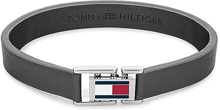 Tommy Hilfiger Jewelry Braccialetto In Pelle da Uomo Grigio - 2790428