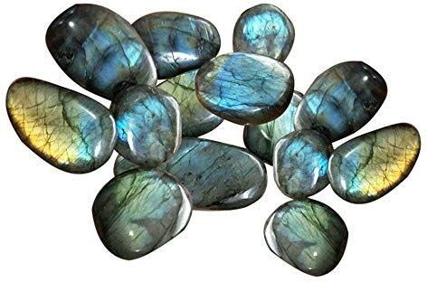 AITELEI , pietra di labradorite curativa, quarzo, pietra di luna, pietra preziosa a forma di cuore, per creare gioielli, pietra curativa liscia A forma di sapone.