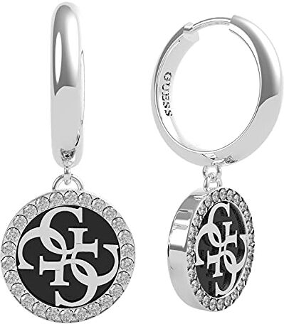 Guess Orecchini circolari 4G    Jewellery con Swarovski   Collezione Enamel, Única, Metalli non preziosi, Senza pietra preziosa