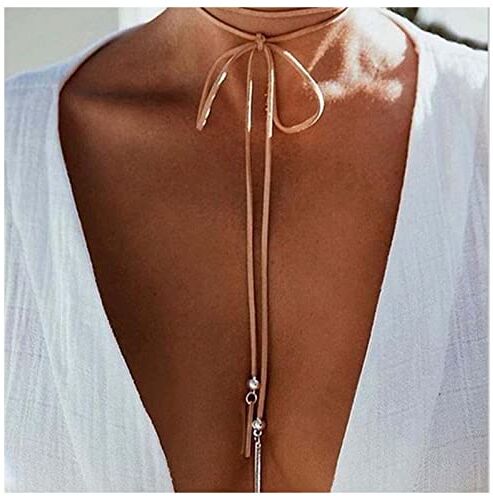 Inilbran Collana Di Velluto Boho A Strati Marrone Scamosciato Collana Choker Gothic Lunghe Collane Catena Bar Collana Pendente Catena Gioielli Per Donne E Ragazze