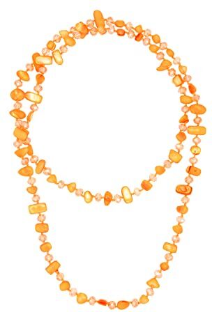 Colours & Beauty Collana Donna Lunga Madreperla   Collana Conchiglie Giallo Intenso e Vetro   Collane Colorate Estive   Collana Estiva Donna   Collana Colorata Donna   Collana Conchiglia