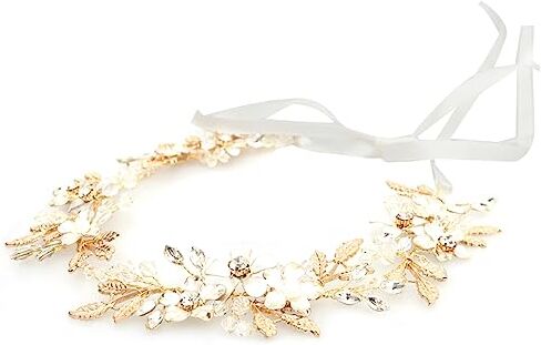 DOITOOL hairdorables hair charms coroncine di fiori hair accessories fiori tiara fascia per da sposa fascia diamantata Diamante copricapo gioielleria