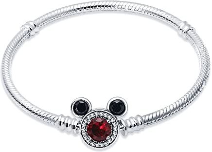 HappyStar Bracciale Donna Argento 925, Bracciali Bead Charm Da Donna,Braccialetto in Argento Sterling con chiusura Regali per donne.