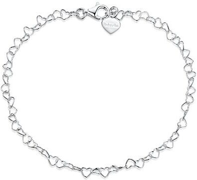 Amberta Bracciale a forma di Cuore da Donna in Argento Sterling 925: Argento