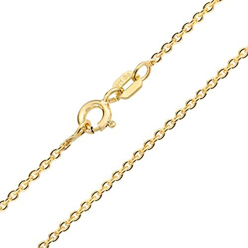 Bling Jewelry Collana A Catena Rolo In Argento Sterling Placcato Oro Giallo 14K Sottile E Semplice Spessore 2Mm Per Donne Lunghezza 16 Pollici