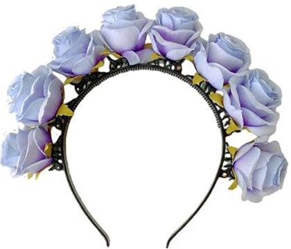 FUKAJOMFEN Ghirlande da sposa con fiori, cerchietto per capelli da sposa, corona da spiaggia, accessorio per capelli da donna, regalo per bambini