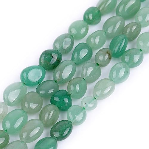 HAAMIIQII 45pcs 5-8mm Naturale Verde Aventurina Jade Beads Irregolare Freeform Tumbled Stone Loose Perline di pietra preziosa per la fabbricazione di gioielli DIY Bracciali Collane Orecchini