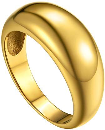 GOLDCHIC JEWELRY Anelli Oro Pollice Da Donna Anello Oro Donna in Acciaio Inossidabile 316L, Regalo Uomo e Ragazzo, Anello Mignolo Taglia 24,75