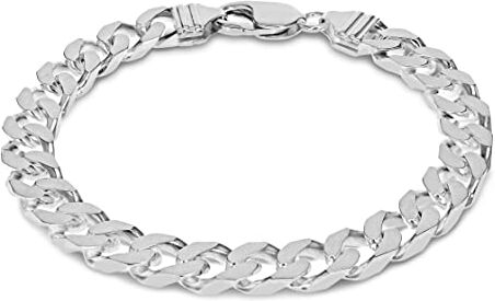 Tuscany Silver Bracciale da Uomo in Argento Sterling 925, 20 cm