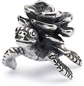 Trollbeads Charm Lotus Tartaruga in argento Sterling, colore argento, , misura unica, Argento, Nessuna pietra preziosa