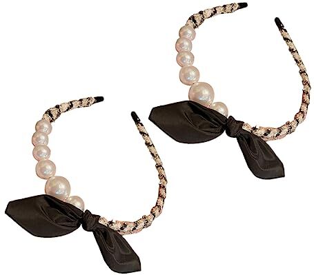 MAGICLULU 6 Pcs Della Della Perla Dell'Orecchio Del Coniglio Della Copricapo Per Le Donne Tiara Fasce Per Bandane Per Le Donne Accessori Per Delle Donne Delle