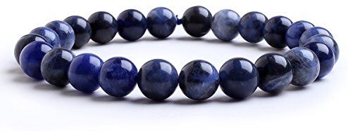 Candyfancy Sodalite Bracciale 8MM Perles Beads Bracciali Pietre Naturali Braccialetti Perline Rotondo Braccialetto Perla Donna Uomo